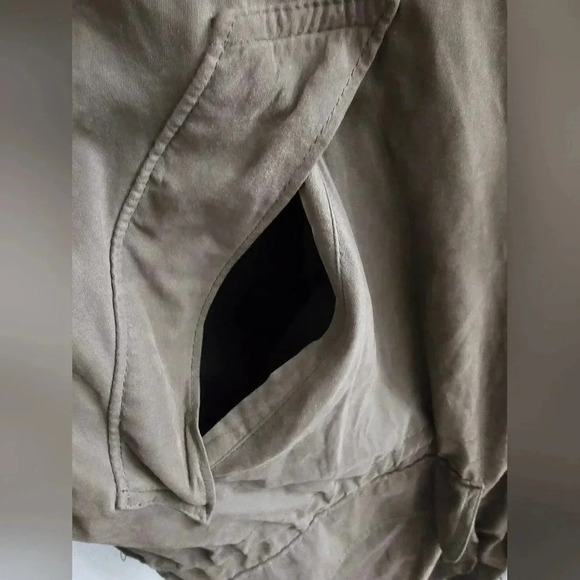 London Fog XL‎ over size parka jacket sage green hooded drawstring waist - Picture 4 of 9